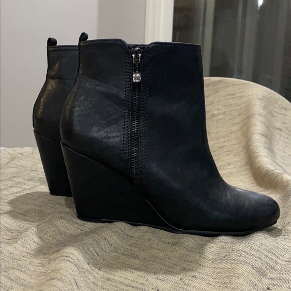 BCBGeneration Black Wedge Boots, size 9